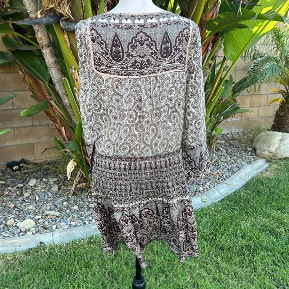 Veronica Beard Makai Print Boho Smocked Mini Dress Size 6 - Picture 14 of 15